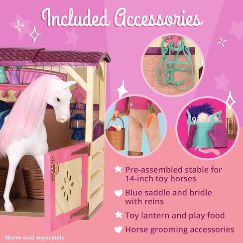 Glitter Girls – All Asparkle Acres Riding Stable Set – Accessory for 14-inch horses - 14-inch Doll Accessories and Clothes for Girls Age 3 and Up – Children’s Toys (GG57000Z) in Saudi Arabia