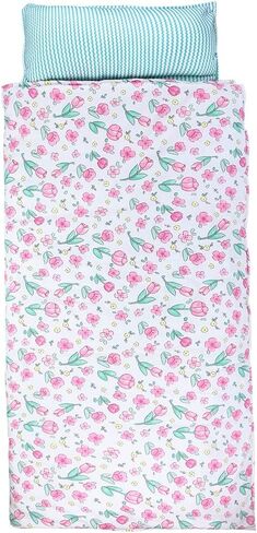 Toddler Nap Mat with Removable Pillow & Soft Blanket, All-in-One Lightweight Sleeping Bag for Daycare, Preschool, Kindergarten & Travel, Washable Bedding for Kids Boys & Girls in Saudi Arabia