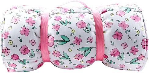 Toddler Nap Mat with Removable Pillow & Soft Blanket, All-in-One Lightweight Sleeping Bag for Daycare, Preschool, Kindergarten & Travel, Washable Bedding for Kids Boys & Girls in Saudi Arabia