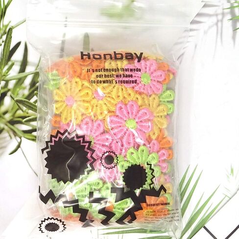 Honbay 5 ياردة تزيين شرائط الدانتيل المطرزة للخياطة أو الديكور الحرفي (ديزي) in Kuwait