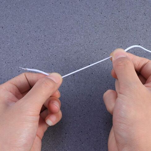 50pcs Sewing Elastic Spool Elastic Barbed Cords Elastic Loop Heavy Stretch Elastic Bands with Barbs Barbed Fastener for DIY Making Elastic Rubber Bands Crafting Sewing Elastic Bands (White) in Saudi Arabia