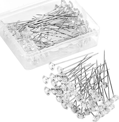 Senkary 200 Pieces Corsage Pins Ball Pearl Head Pins Flower Pins Wedding Bouquet Pins Straight Head Pins, 2.6 Inch in Saudi Arabia