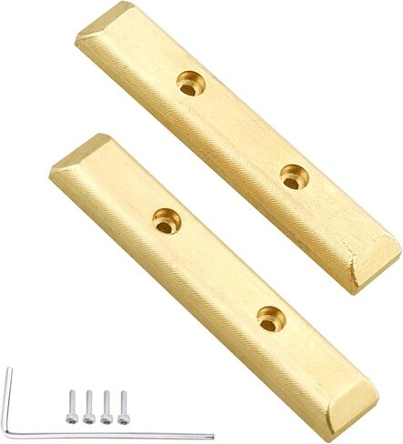 HobbyPark Frame Brass Side Bars, Brass Diff Covers Weight for Axial SCX24 Upgrades 1/24 RC Crawler Car SCX24 Deadbolt Chevrolet C10 B-17 Betty Wrangler JLU CRC Gladiator Bronco (Black-Gold) in Saudi Arabia