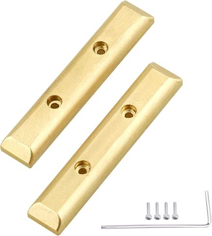 HobbyPark Frame Brass Side Bars, Brass Diff Covers Weight for Axial SCX24 Upgrades 1/24 RC Crawler Car SCX24 Deadbolt Chevrolet C10 B-17 Betty Wrangler JLU CRC Gladiator Bronco (Black-Gold) in Saudi Arabia