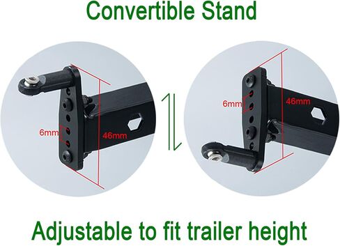 AMK RC Trailer 1/10 Scale Metal 1/10 RC Trailer with RC Trailer Hook Coupler and 1/10 RC Kinetic Winch Strap for 1/10 RC Crawler SCX10 TRX6 Redcat GEN8 TRX4 Upgrades in Saudi Arabia