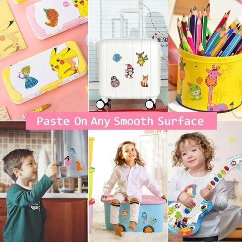 sinceroduct 84Pcs Diamond Painting Stickers Kits for Kids, Mosaic Sticker Art Kits, DIY 5D Gem Sticker Gem Art and Craft Kits for Girls Boys Kids and Adult Beginner in Kuwait