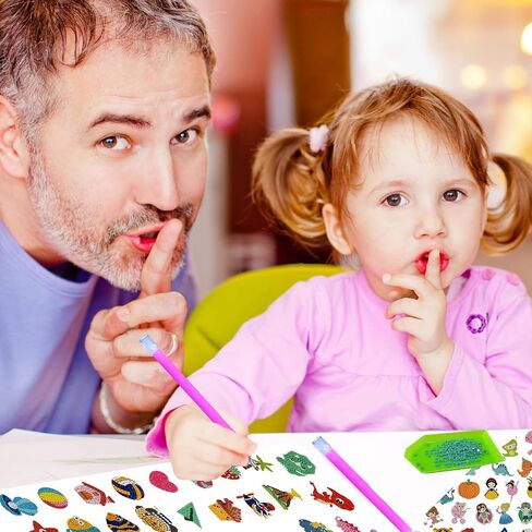 sinceroduct 84Pcs Diamond Painting Stickers Kits for Kids, Mosaic Sticker Art Kits, DIY 5D Gem Sticker Gem Art and Craft Kits for Girls Boys Kids and Adult Beginner in Kuwait