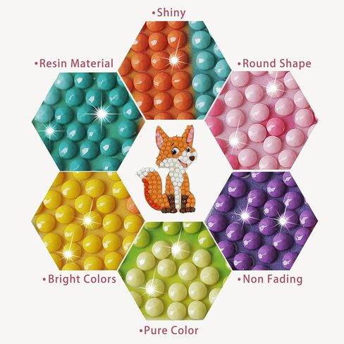 sinceroduct 84Pcs Diamond Painting Stickers Kits for Kids, Mosaic Sticker Art Kits, DIY 5D Gem Sticker Gem Art and Craft Kits for Girls Boys Kids and Adult Beginner in Kuwait