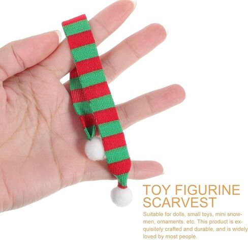 وشاح دمية صغير لزجاجة النبيذ، وشاح عنق مصغر للكريسماس، غطاء زجاجة نبيذ للكريسماس، 20 قطعة للحرف اليدوية واكسسوارات الشعر وصنع المجوهرات، احمر واخضر in Kuwait