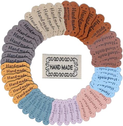 100 قطعة من الملصقات اليدوية للحرف اليدوية، 50 قطعة من جلد البولي يوريثين و50 قطعة من ملصقات الحب المصنوعة من القطن الخالص بفتحات للملابس، ملصقات ملابس مستطيلة، اكسسوارات حرفية لحياكة الكروشيه in Kuwait