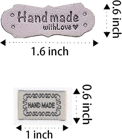 100 قطعة من الملصقات اليدوية للحرف اليدوية، 50 قطعة من جلد البولي يوريثين و50 قطعة من ملصقات الحب المصنوعة من القطن الخالص بفتحات للملابس، ملصقات ملابس مستطيلة، اكسسوارات حرفية لحياكة الكروشيه in Kuwait