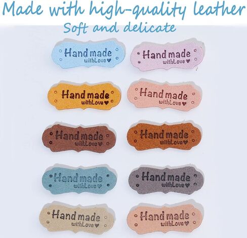 100 قطعة من الملصقات اليدوية للحرف اليدوية، 50 قطعة من جلد البولي يوريثين و50 قطعة من ملصقات الحب المصنوعة من القطن الخالص بفتحات للملابس، ملصقات ملابس مستطيلة، اكسسوارات حرفية لحياكة الكروشيه in Kuwait