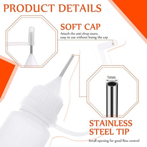 Zhehao 100 Pcs 10 ML Narrow Tip Applicator Bottle Mini Needle Tip Glue Bottle Applicator Precision Translucent Glue Bottles Fine Needle Tip Squeeze Bottle for Alcohol Ink DIY Quilling Acrylic Painting in Saudi Arabia