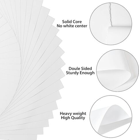 120 Sheets White Cardstock - 8.5" x 11" Letter Size Cover Card Stock 230gsm/85lb Heavyweight Paper Thick Paper for Scrapbooking, Crafts, Business Cards, Invitations PAP03WH in Saudi Arabia