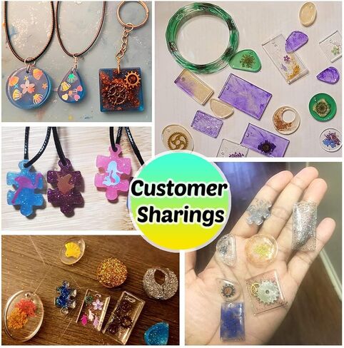 Innorock Epoxy Resin Jewelry Making Kit - Epoxy Resin Kit for Beginners with Resin molds Silicone Kit Bundle - Crystal Clear Resin Casting Art Kits for Earrings Bracelets Keychain Pendant Necklace in Kuwait