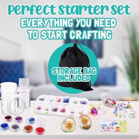 Innorock Epoxy Resin Jewelry Making Kit - Epoxy Resin Kit for Beginners with Resin molds Silicone Kit Bundle - Crystal Clear Resin Casting Art Kits for Earrings Bracelets Keychain Pendant Necklace in Kuwait