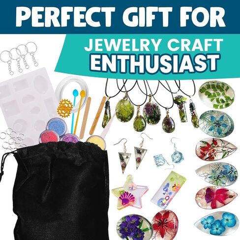 Innorock Epoxy Resin Jewelry Making Kit - Epoxy Resin Kit for Beginners with Resin molds Silicone Kit Bundle - Crystal Clear Resin Casting Art Kits for Earrings Bracelets Keychain Pendant Necklace in Kuwait