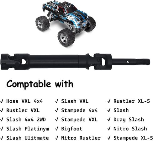 Perfect Replacement for Traxxas Drive Shaft, Stainless Rear Drive Shaft Assembly Extreme Heavy Duty for 1/10 Traxxas Slash 4X4/2WD,Rustler VXL, Slash VXL,Stampede 4X4,Hoss VXL 4x4 in Kuwait