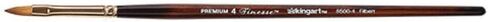 فرشاة فنان KINGART Premium Finesse 8500-6 Filbert Series، شعر السمور الاصطناعي Kolinsky، مقبض قصير، للألوان المائية والدهانات الزيتية، مقاس 6 in Kuwait