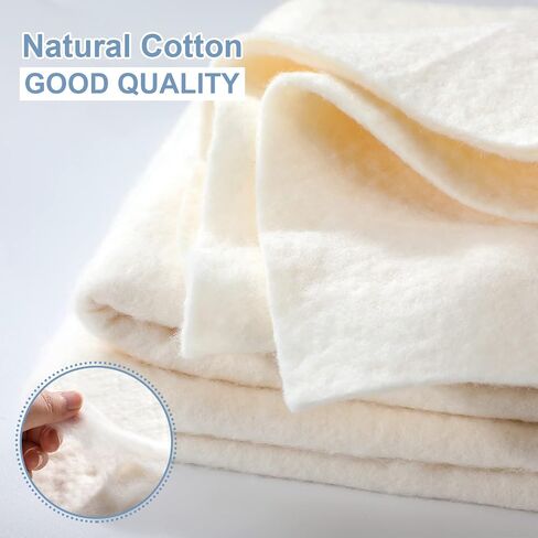 Peryiter 6 Pcs Natural Quilt Batting 39 x 39 Inch Lightweight Cotton Batting White Quilting Supplies Warm Heat Resistant Batting for Potholders Arts Quilting Fabric Sewing Wearable Place Mat Crafts in Saudi Arabia