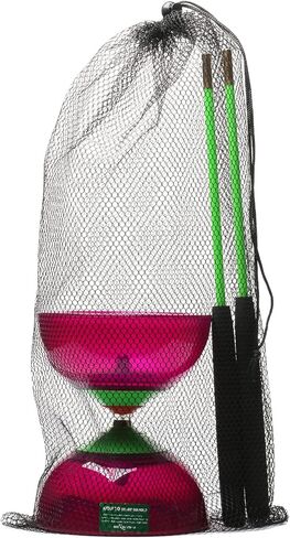 مجموعة ديابولو يويو الصينية بخمس محامل من بودي ريذم مع عصي من الألياف الزجاجية - أوتار قابلة للتعديل لجميع الأعمار - الأفضل للياقة البدنية والخدع (أرجواني) in Kuwait