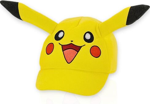 Yellow Pokemon Deluxe Hat - 9.5" x 7", 1 Count - Vibrant & Iconic Pikachu Design - Durable Fabric - Perfect For Themed Parties & Events in Saudi Arabia