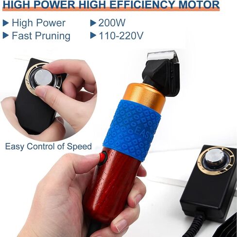 ماكينة تشذيب السجاد، ماكينة تشذيب السجاد الكهربائية بمقبض خشبي مع دليل القص، مجموعة أدوات قص السجاد منخفضة الضوضاء لتنظيف السجاد الملفوف يدويًا وتنظيف السجاد، 200 وات (يتضمن دليل القص) in Kuwait