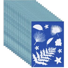32 Sheets Sun Print Paper Cyanotype Paper A4 A5 Solar Drawing Paper Sensitivity Nature Printing Paper for Kids Adults Arts Crafts DIY Project (Colorful,8.3 x 11.7 Inch, 5.8 x 8.3 Inch)