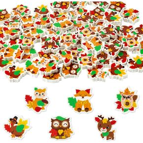Haooryx 60Pcs Fall Pumpkin Mini Eraser for Kids Bulk Novelty Autumn Pumpkin Shape Pencil Eraser 3D Miniature Desk Puzzle Eraser for Student Homework Reward Classroom Prizes Fall Gift Filler Supplies