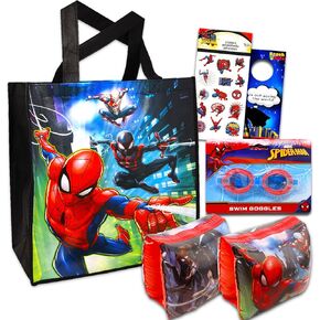 Marvel Shop Spiderman Pool Toys Set Spiderman Tote Bag Bundle - 5 Pc Spiderman Summer Toys with Spiderman Floaties, Spiderman Spiderman bags party favors in Kuwait