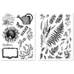 Clear Stamps Forever Stamp Silicone - مجموعات الطوابع مع مجموعة قوالب أريلية لتزيين سجل القصاصات DIY ZENTA (ورقتان_vitange 1) in Saudi Arabia