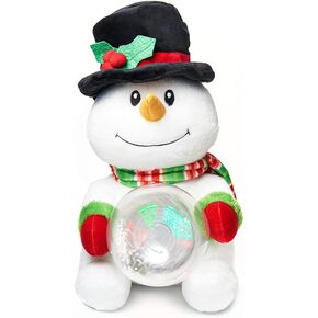 Cuddle Barn - Snowglobe Santa | Animated Christmas Santa Claus with LED Light Stuffed Animal Plush Toy | Dances Around to Here Comes Santa Claus for Xmas, Gifts, Birthdays, 11 Inches