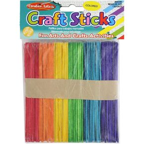 Creative Arts by Charles Leonard Craft Sticks, Regular Size, Colored, 4 1/2 x 3/8 Inch, 150/Bag (66580) in Kuwait