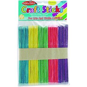 Creative Arts by Charles Leonard Craft Sticks, Regular Size, Colored, 4 1/2 x 3/8 Inch, 150/Bag (66580) in Kuwait
