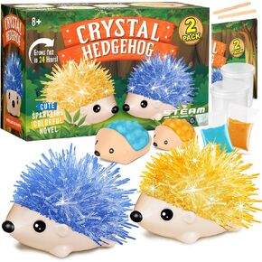 مجموعة النمو الكريستالي للأطفال من XXTOYS - 4 قنفذ ملون نابض بالحياة للنمو - مجموعات العلوم للأطفال من سن 6 إلى 8 سنوات، ألعاب للأولاد من سن 8 إلى 12 عامًا، فكرة هدايا رائعة للفتيات بعمر 9 سنوات، مشاريع العلوم والتكنولوجيا والهندسة والرياضيات للأطفال