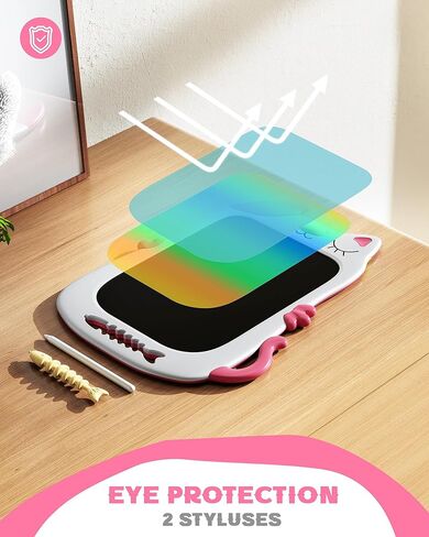 Bravokids Toys for 3-6 Years Old Girls and Boys, 8.5 inch LCD Writing Tablet Colorful Drawing Doodle Board for Kids, Educational and Learning Birthday Gifts for 3 4 5 6 7 8 Years Old Boys (White Blue) in Kuwait