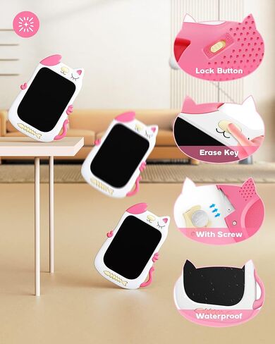 Bravokids Toys for 3-6 Years Old Girls and Boys, 8.5 inch LCD Writing Tablet Colorful Drawing Doodle Board for Kids, Educational and Learning Birthday Gifts for 3 4 5 6 7 8 Years Old Boys (White Blue) in Kuwait