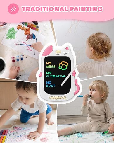 Bravokids Toys for 3-6 Years Old Girls and Boys, 8.5 inch LCD Writing Tablet Colorful Drawing Doodle Board for Kids, Educational and Learning Birthday Gifts for 3 4 5 6 7 8 Years Old Boys (White Blue) in Kuwait