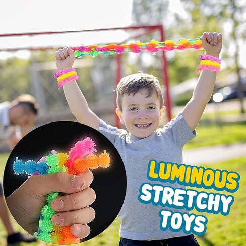 نودلز فيدجيت الحسية من 16 قطعة، العاب حسية مزخرفة للاطفال المصابين بالتوحد، العاب فيدجيت هادئة لتخفيف التوتر، لعبة مهدئة قابلة للتمدد، هدايا الحفلات للاطفال من سن 3-5 4-8 سنوات in Kuwait