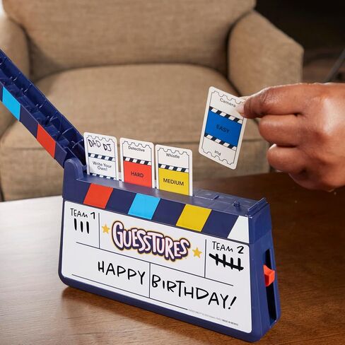Hasbro Gaming Guesstures Game, Charades Game for 4 or More Players, Includes Customizable Cards and Clapper, Family Party Game for Ages 8 and Up in Saudi Arabia
