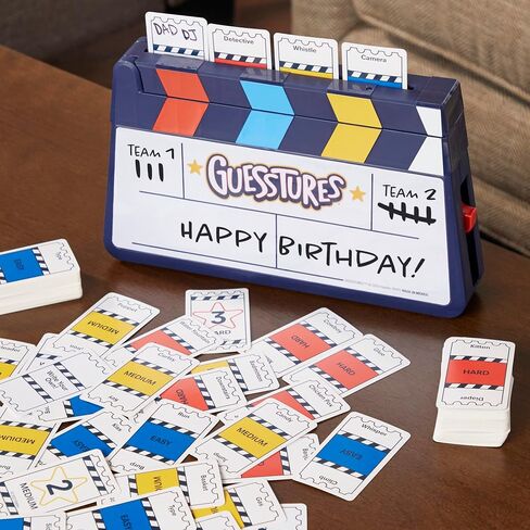 Hasbro Gaming Guesstures Game, Charades Game for 4 or More Players, Includes Customizable Cards and Clapper, Family Party Game for Ages 8 and Up in Saudi Arabia