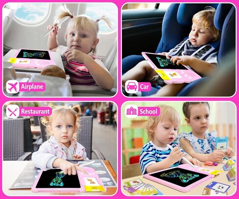 Rylai Toddler Toys Drawing Tablet with Talking Flash Card, Drop Resistant LCD Writing Tablet,510 Sight Words Pocket Speech Audible Flashcards, Learning & Education Toys for 2,3,4,5,6 Years Old Blue in Saudi Arabia