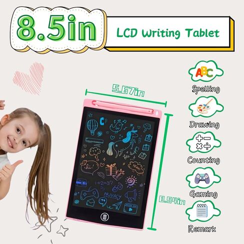 8.5 Inch Colorful Doodle Board Drawing Tablet for Kids, Kids Travel Games Activity Learning Toys Birthday in Kuwait