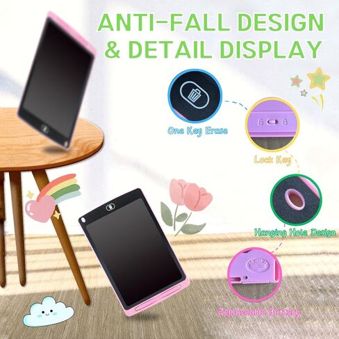 8.5 Inch Colorful Doodle Board Drawing Tablet for Kids, Kids Travel Games Activity Learning Toys Birthday in Kuwait