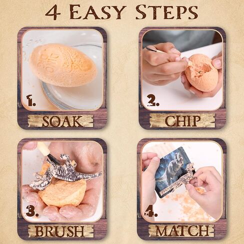 مجموعة حفار بيض الديناصور من هابينيست للأطفال الأولاد والبنات هدايا الألعاب والهدايا للأعمار من 6 و7 و8 و9 و10 سنوات فما فوق - حفر 12 نشاط بيض دينو in Kuwait