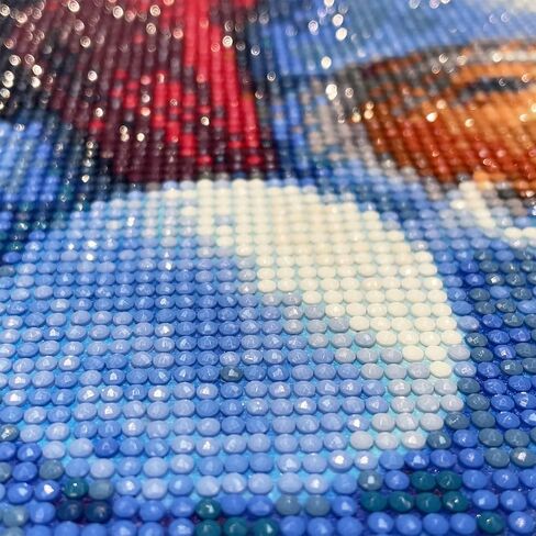 MXJSUA Christmas Diamond Painting Kit, Santa Claus Diamond Art Painting Kits for Adults Kids, Round Diamond Dots Art Painting Kits for Gift Decoration, Full Drill Diamond Painting 12x16 Inch/30x40cm in Saudi Arabia