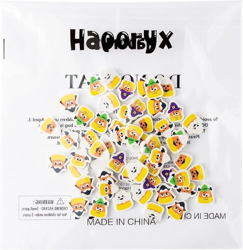 Haooryx 60Pcs Fall Pumpkin Mini Eraser for Kids Bulk Novelty Autumn Pumpkin Shape Pencil Eraser 3D Miniature Desk Puzzle Eraser for Student Homework Reward Classroom Prizes Fall Gift Filler Supplies in Kuwait