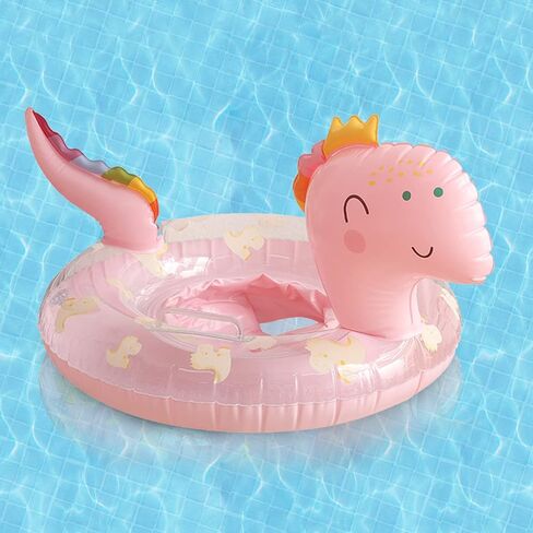 حلقة سباحة للأطفال من Xmasmate - عوامة سباحة للأطفال على شكل ديناصور قابلة للنفخ مع مقعد أمان للأطفال الصغار من عمر 12 إلى 36 شهرًا، حلقة عائمة للخصر للأطفال، حمام السباحة، ألعاب الشاطئ العائمة، لوازم الحفلات in Kuwait