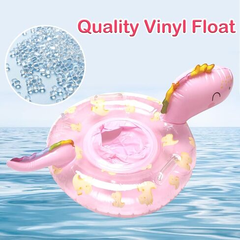 حلقة سباحة للأطفال من Xmasmate - عوامة سباحة للأطفال على شكل ديناصور قابلة للنفخ مع مقعد أمان للأطفال الصغار من عمر 12 إلى 36 شهرًا، حلقة عائمة للخصر للأطفال، حمام السباحة، ألعاب الشاطئ العائمة، لوازم الحفلات in Kuwait