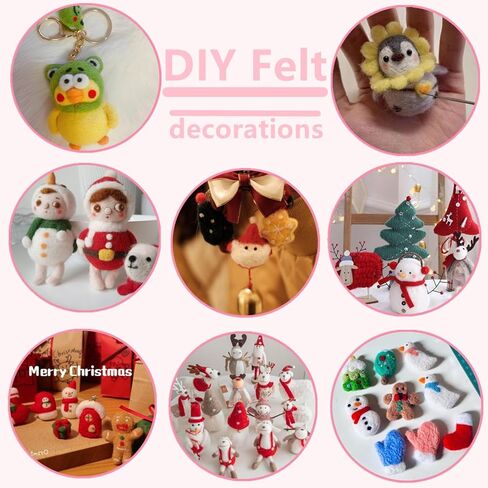 128 Pieces Needle Felting Kit, 36 Colors Wool Roving Set with Wool Felt Tools and Foam Mat, Felting Starter Kit, Needle Wool Felting Tools Kit for DIY Craft Home Decoration Gift in Kuwait